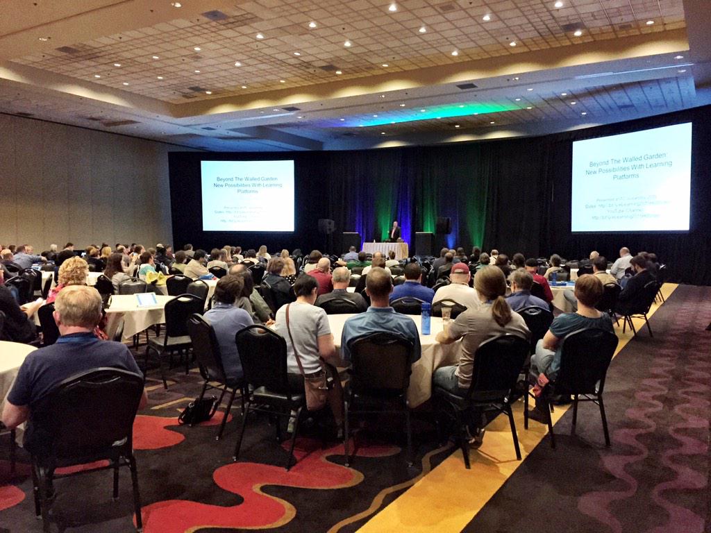 ekunnen's tweet image. #eLearning2015 @PhilOnEdTech presents keynote "Beyond the Walled Garden: New Possibilities with Learning Platforms"