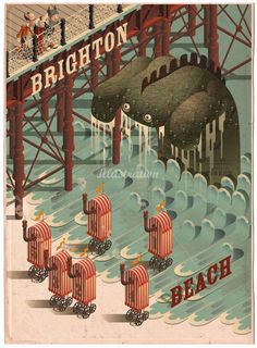 OrwellPress's tweet photo. @edwardbawden and @LitterBug greetings cards of Brighton Pier produced by @orwellpress available at @junkfunk soon http://t.co/SC0jjlAXaW