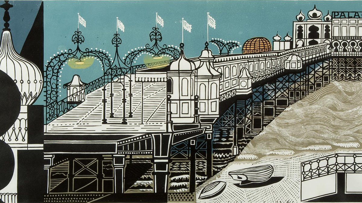 OrwellPress's tweet photo. @edwardbawden and @LitterBug greetings cards of Brighton Pier produced by @orwellpress available at @junkfunk soon http://t.co/SC0jjlAXaW