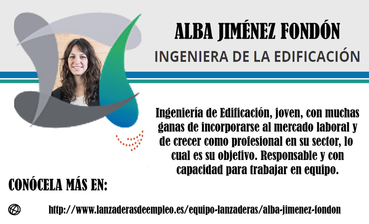 LanzaderaCC's tweet photo. Nuestra Ingeniera de Edificación, conoce a @alba_atif en http://t.co/InNptZtJPd  @Lanzaderas_EES @sorayasias http://t.co/bYG4l5lyQT