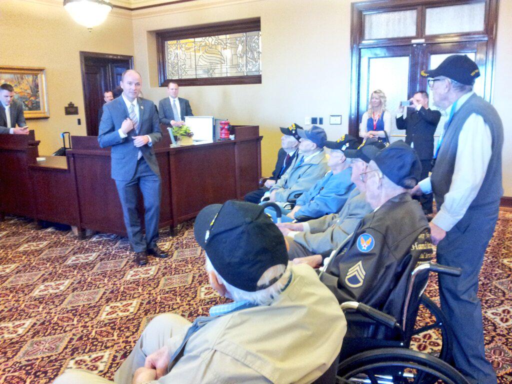 Lt. Governor Cox with our veterans!