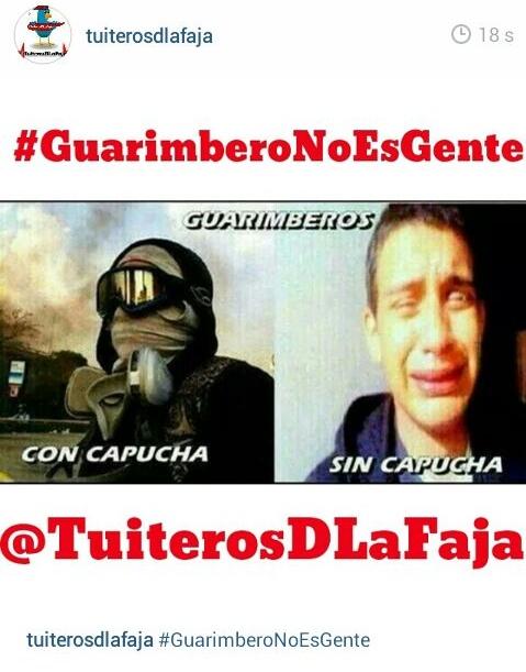 Bajofuegotv's tweet photo. Muy machotes tirando piedras pero al detenerlos son unos llorones #GuarimberoNoEsGente http://t.co/YFCm4foEMP