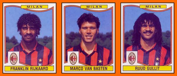 90sfootball's tweet photo. AC Milan's Dutch trio, 1990/91. http://t.co/Jvc9zYPI1O