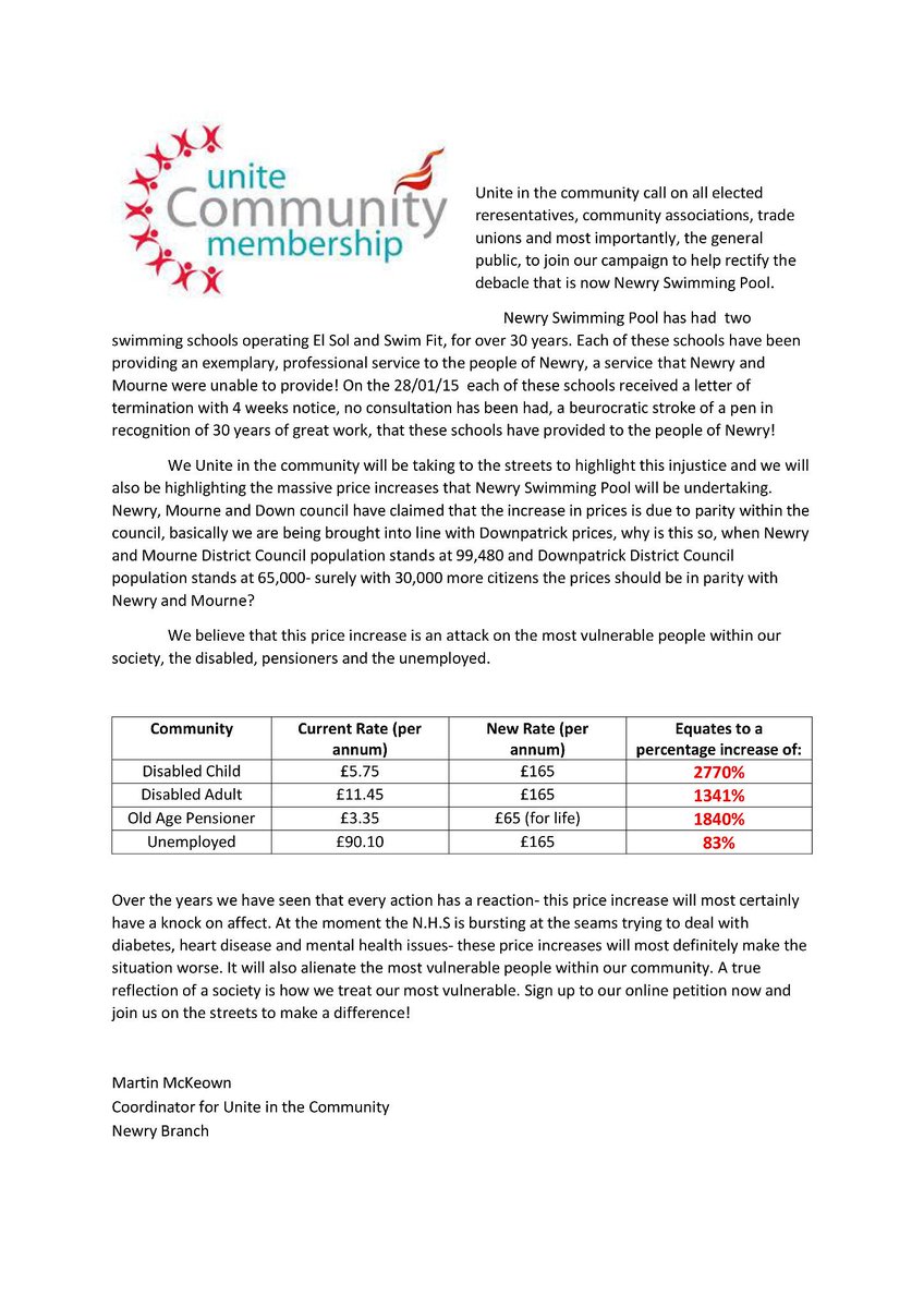 community_unite's tweet image. Sign our petition regarding closure of swim schools &amp;amp; astronomical prices in Newry pool change.org/p/newry-mourne…