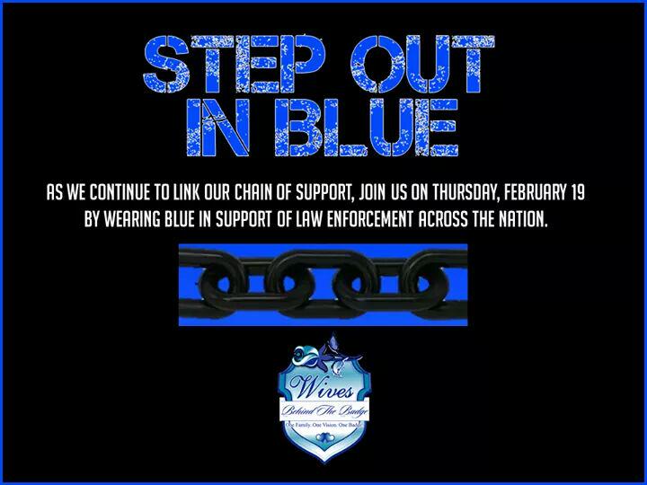 ORAUXWBTB's tweet photo. Don't forget to wear your BLUE! #StepOutInBlue #WBTB #police  http://t.co/gFCqsooUqV