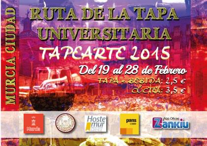 alberguipa's tweet photo. Mañana comienza la Ruta de la Tapa Universitaria Tapearte 2015. No te la pierdas. http://t.co/8cO7dNKwiT