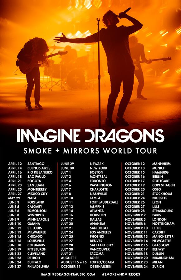 Imagine Dragons 2017 promo advert tour concert 11x17 poster tickets all USA date
