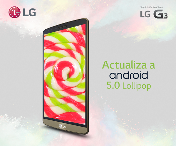 lgmobileMX's tweet photo. ¡Disfruta de la actualización Android 5.0 Lollipop para tu LG G3! Consulta los pasos aquí: http://t.co/BARWvnFKXx http://t.co/IskGxLXpek