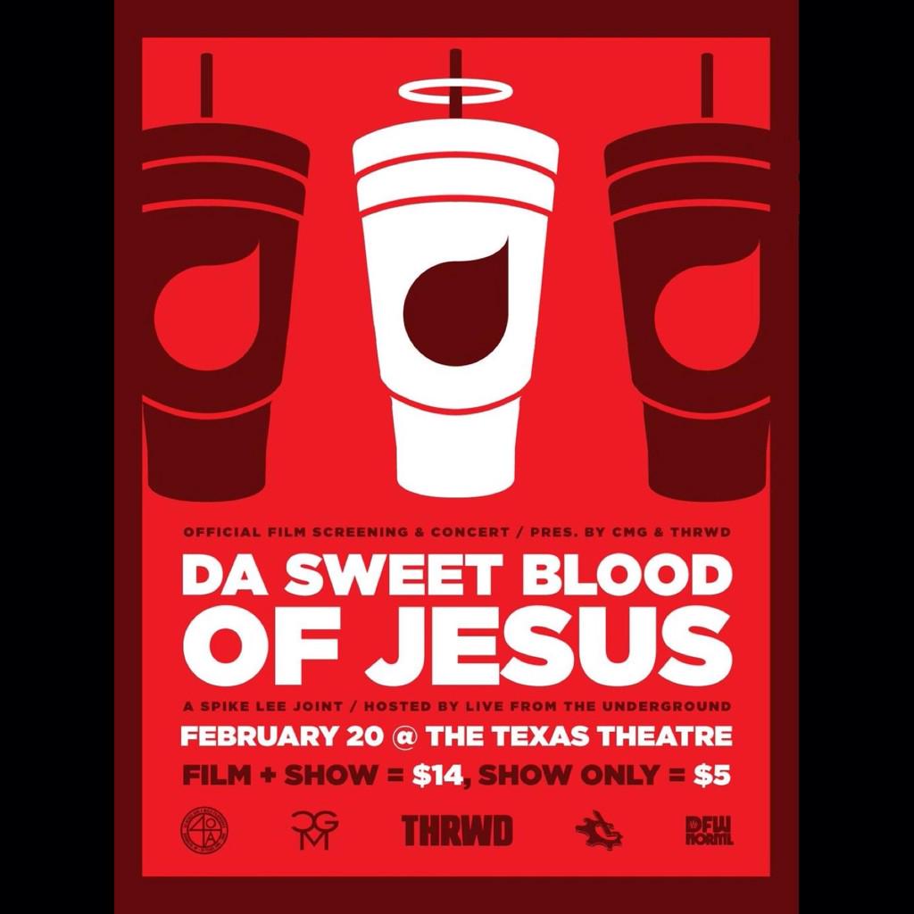 THRWD_MAG's tweet photo. This Friday at @texastheatre Spike Lees Premier of "Da Sweet Blood Of Jesus" Big thanks to @SpikeLee 🙌 #THRWD http://t.co/MS2YYSMC4r