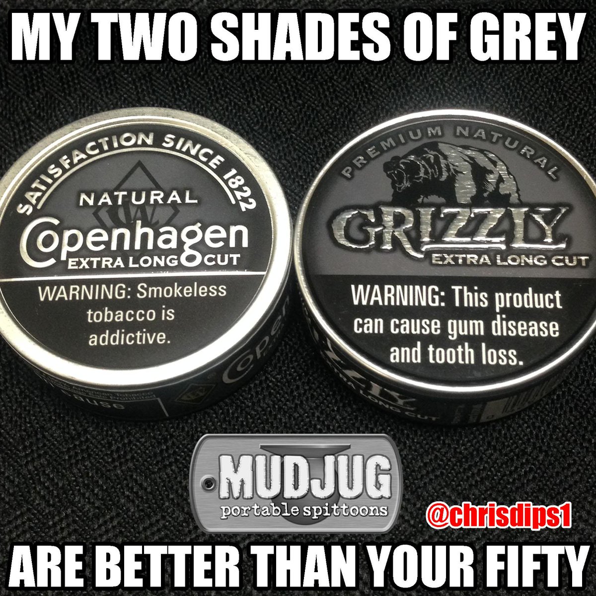 mudjug1's tweet photo. MY TWO SHADES OF GREY ARE BETTER THAN YOUR FIFTY #MUDJUG #50SHADESOFGREY @mudjugusa http://t.co/UVtUoYzIPB