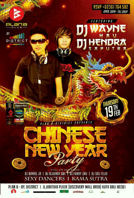 TONITE!,CHINESE NEW YEAR <a href="/districtBALI/">DISTRICT CLUB BALI</a> with <a href="/djhendrasaputra/">DJ HENDRA SAPUTRA</a> and Team HDJBali. Let's Join Us,Free Entry GL BY:HDJBali