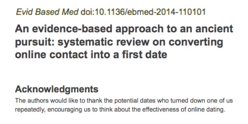 Parallel to Sam Smith’s “you broke my heart but I got four Grammys” shout out in a scientific article acknowledgement
