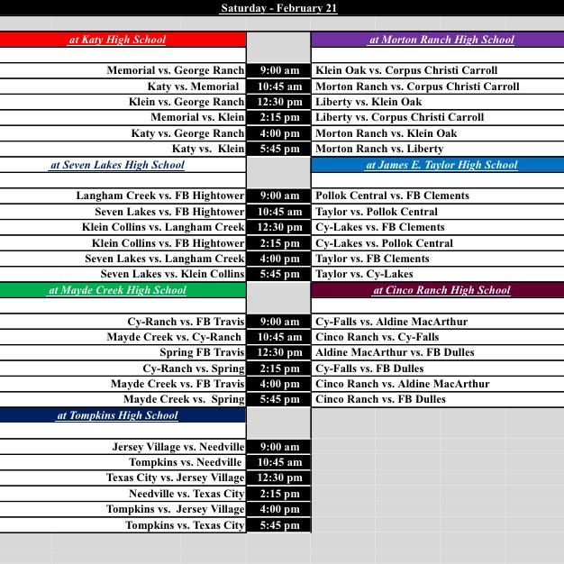 Come join us in the annual KISD Tournament this Thursday and Saturday. Check the schedule and come support!