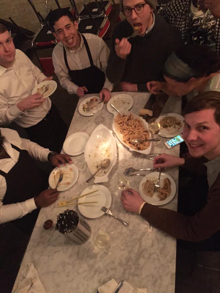 BarMarcoPGH's tweet photo. family and pasta #midnightspaghetti http://t.co/K2pcLtxgI9