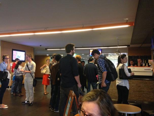UTS_GRS's tweet image. A bunch of lovely new #UTS #HDRstudents from #Check-in enjoying #free coffee