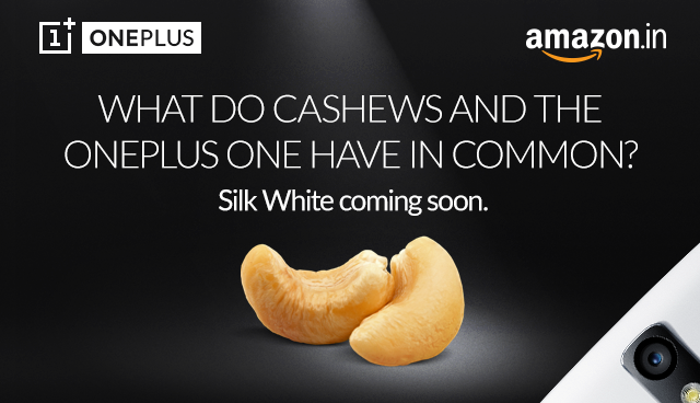 amazonIN's tweet photo. The 16GB Silk White OnePlus One! Head here http://t.co/2GBcS72F3z for a chance to win an invite! #OnePlusOneOnAmazon http://t.co/QLBqLUR32o