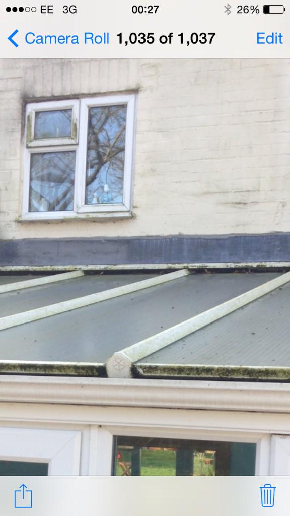 Your_Windows's tweet photo. Yesterday's conservatory roof and window clean in West Sussex countryside. Before and after! #windowcleaning http://t.co/HFQFJSpI52