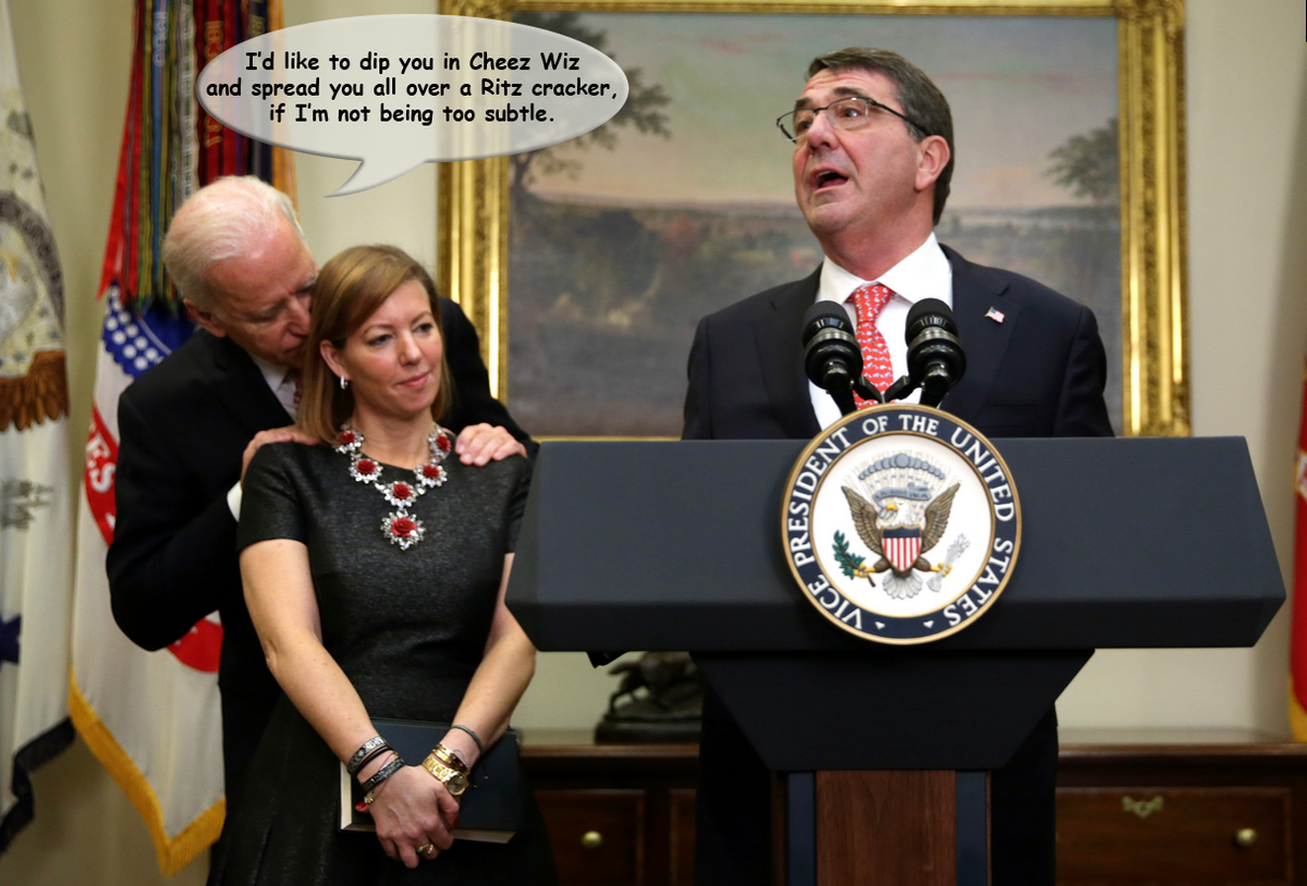 Duke365's tweet photo. I'd like to dip you in Cheez Wiz and spread you all over a Ritz cracker, if I'm not being too subtle.
#JoeBiden http://t.co/MlGFEbmeFg