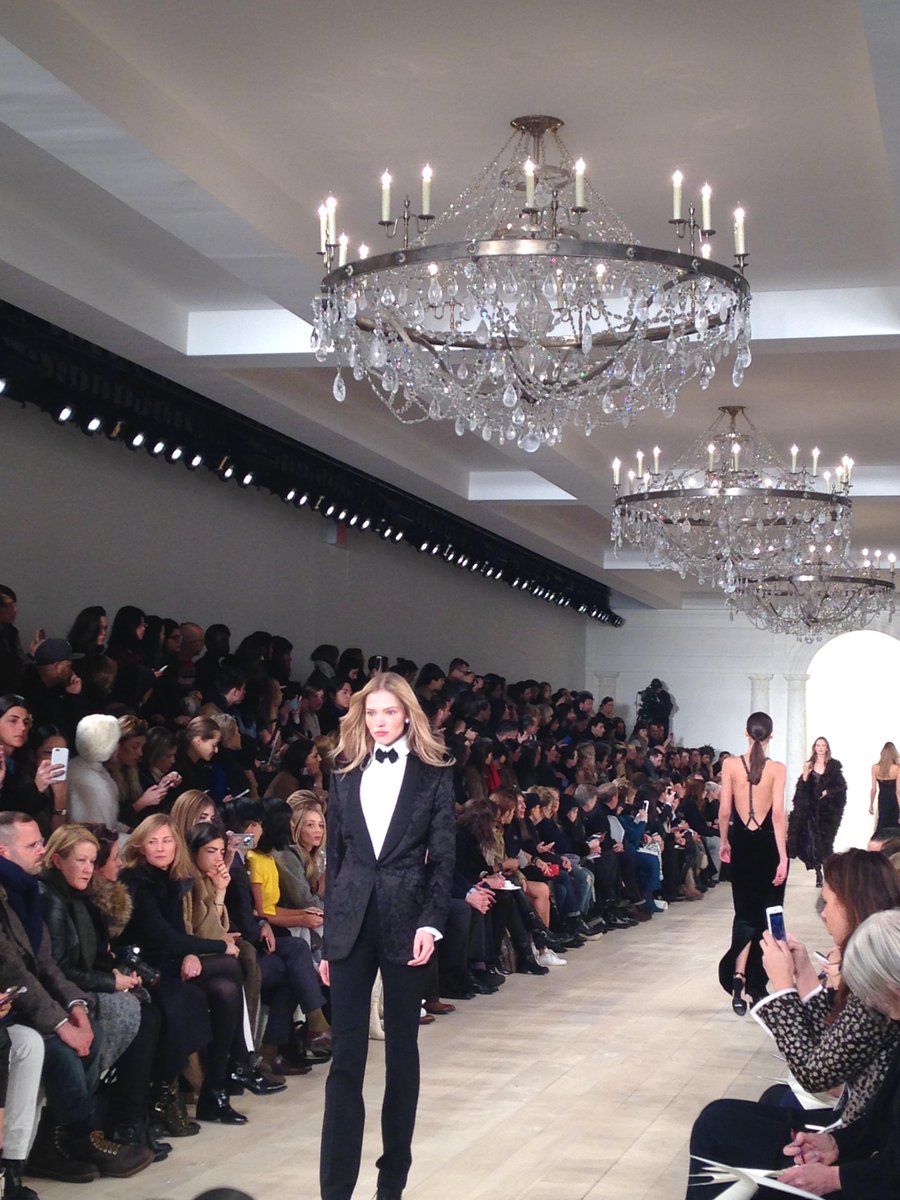 wwd's tweet photo. Setting the tone at #RalphLauren this fall: For more, visit http://t.co/oU1AuW1nHD #NYFW #WWDScene http://t.co/dyO0r84uAZ