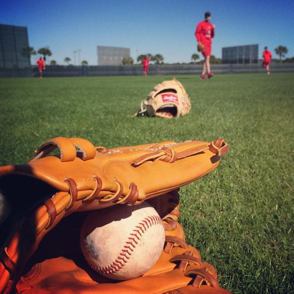Cardinals's tweet image. #SpringTraining... It&apos;s glove at first sight. #STLCards #BaseballBegins