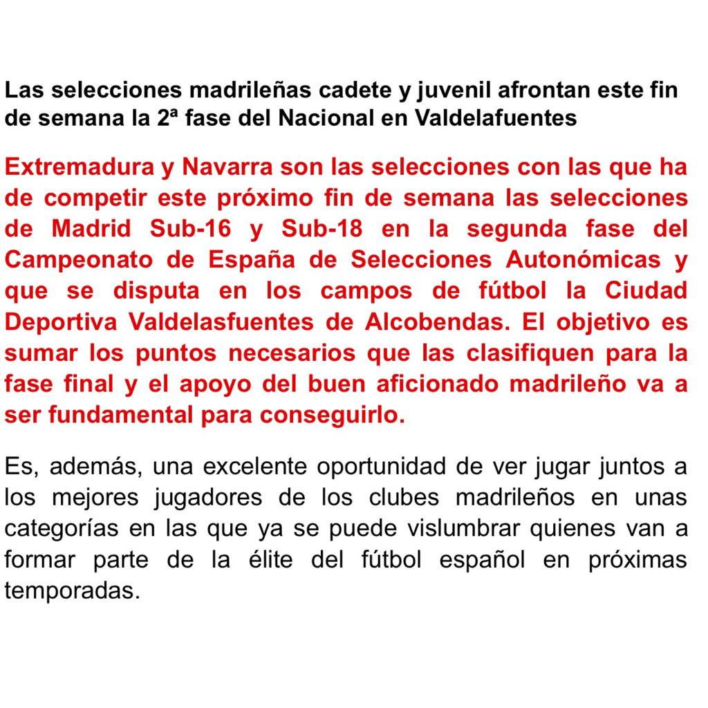 Federación Madrileña tweet media