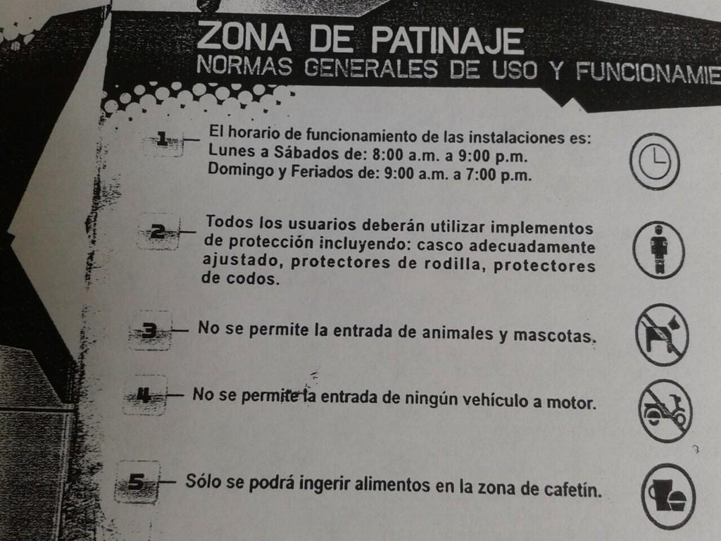 juanbu77's tweet photo. @ramonmuchacho @DeporteChacao @nogueraeduardo estos son los letreros del parque por qué lo cierran en días feriados http://t.co/ZQeA1FBxmP