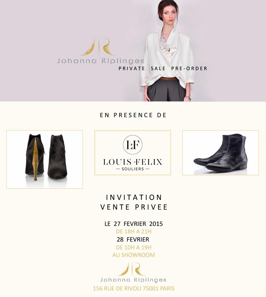 Private Sale <a href="/J_Riplinger/">Johanna Riplinger</a> and <a href="/LouisFelixFr/">Louis Felix</a> on 27th and 28th of February in Paris 
#luxury #fashion  #shoes