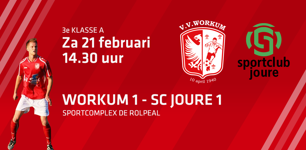 vvWorkum's tweet photo. Aanstaande zaterdag 21 februari: Workum 1 - @scJoure 1. Eerder dit seizoen werd in Joure met [0-4] gewonnen #worjou http://t.co/OyIDVFVA40