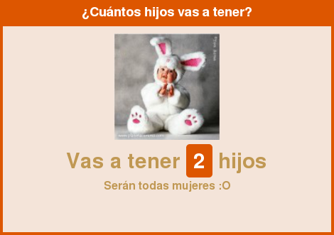 Yeissiret's tweet photo. Vas a tener 2 hijos - Ser&amp;aacute;n todas mujeres :O --> Realiza tu test en: http://t.co/2AxFgX9Xo0 http://t.co/mx2WxAj0nR