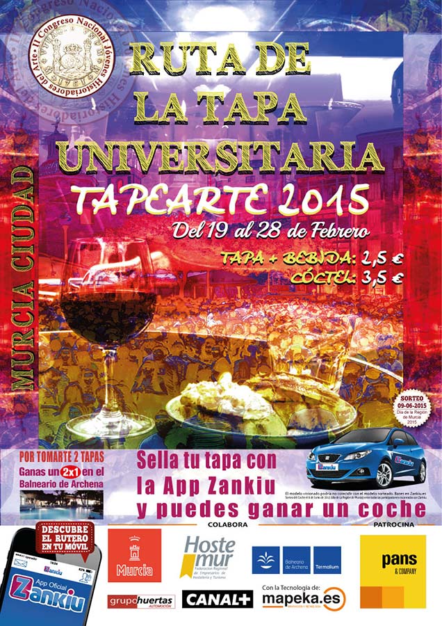 QH_Murcia's tweet photo. Os recordamos que hoy empieza la "Ruta de la tapa Universitaria 2015", este fin de semana toca tapas y cerveza. http://t.co/eBTRCBCkwy