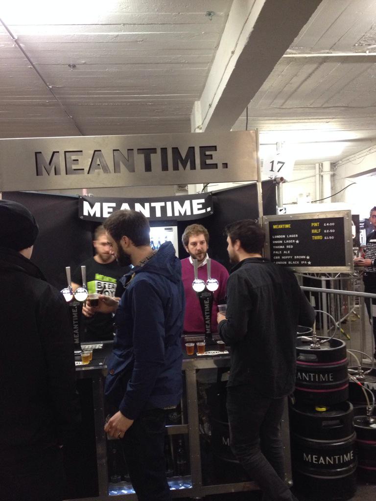 MeantimeBrewing's tweet photo. Whose down @craftbeerriseuk already? Place is packed, come say hi to the lads. Can't miss us at the entrance http://t.co/Ga1AzHgYB6