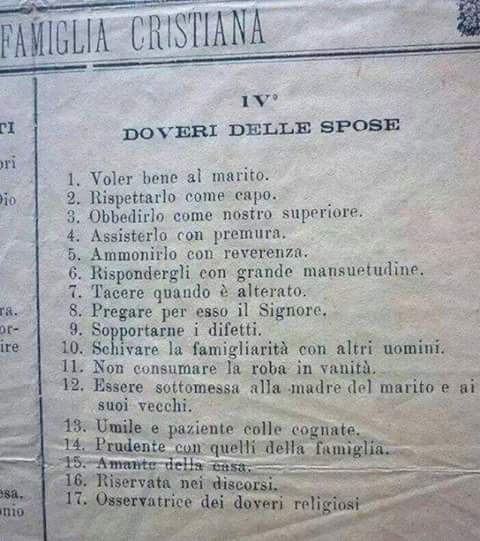 <a href="/emanuele1948/">Emanuele1948</a> per capirci guarda il male che certi rettagi culturali e religiosi hanno fatto alle donne. ..