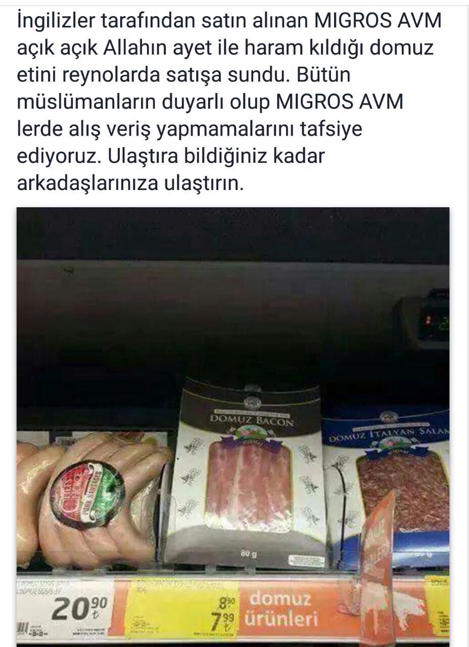 Migros'ta Domuz Eti Varmi MISROG