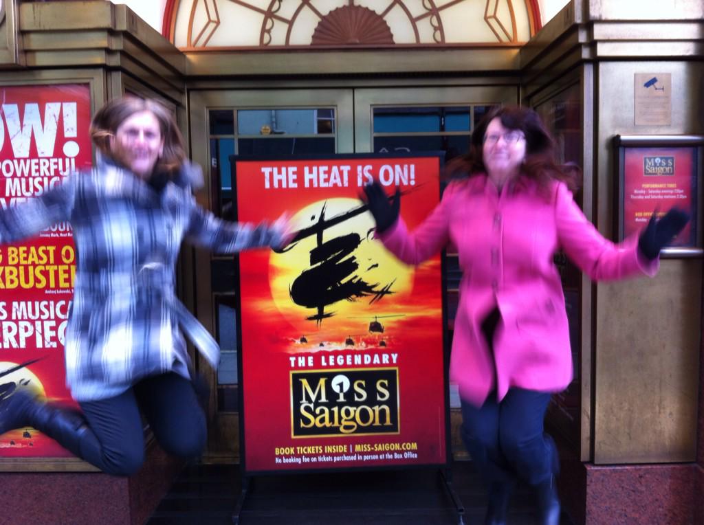 LauraAnne_27's tweet photo. @MissSaigonUK my mum and aunt about to go into the threatre! #jumpingwithexcitement #neverbeensojealous http://t.co/2bj7nXA7Np