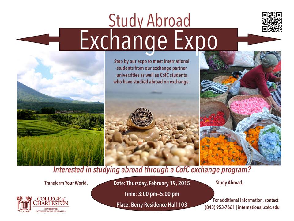 BerryResHall's tweet photo. TRANSFORM YOUR WORLD. today- 3pm-Berry 103 @CofCStudyAbroad #cofc #berry #seetheworld #transform #explore http://t.co/1DHKe3ghwK