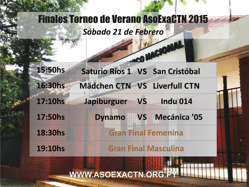ExaCtnDeportes's tweet photo. ¡Se viene la Gran Final del #TDV2015 #ExaCTN! ¡Prohibido perderse de estos verdaderos PARTIDAZOS que tendremos! http://t.co/NhzuXk8An5