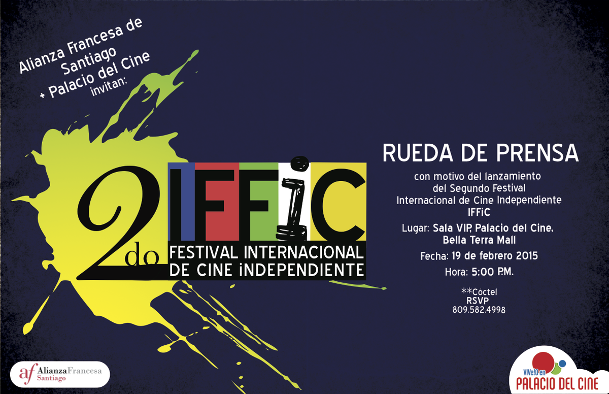ifficsantiago's tweet photo. Hoy te esperamos a las 5:00pm en el @PalaciodelCine de Santiago para que conozcas todos los detalles del #IFFiC2015 http://t.co/crz1efd2I2