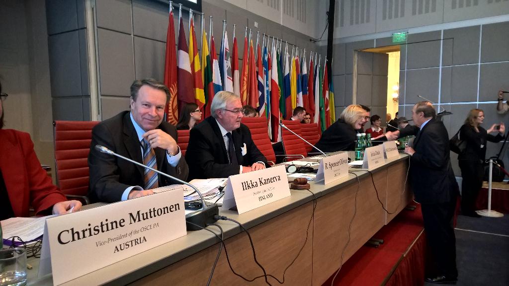 OSCE Parliamentary Assembly Winter Meeting begins. OSCEPA President Ilkka Kanerva chairs the opening session. @OSCE