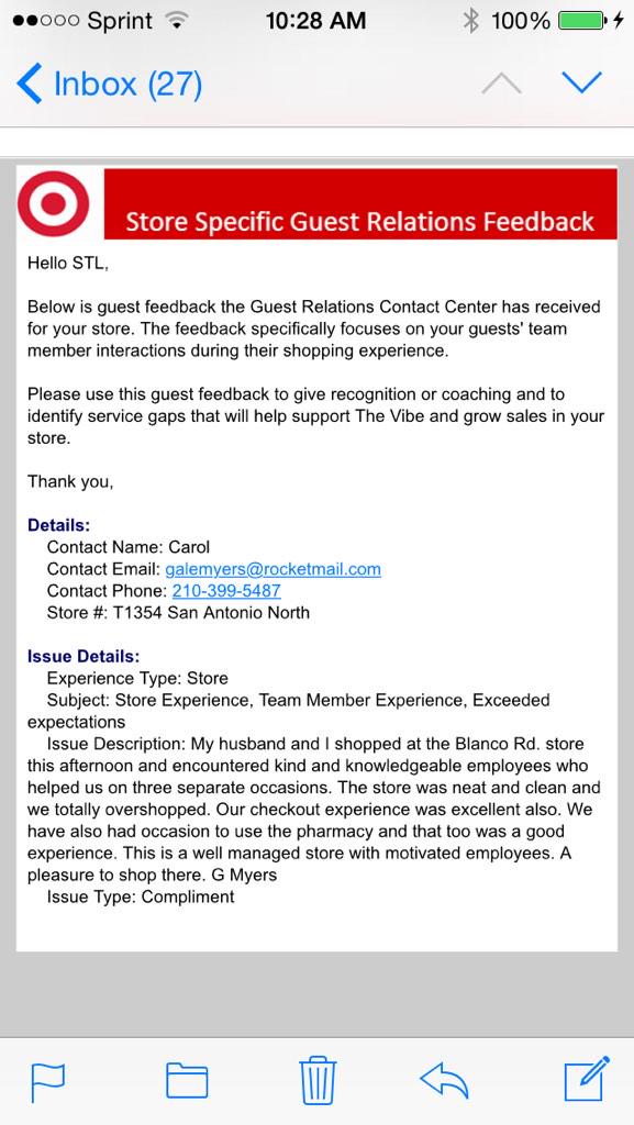 Amazing service at T1354