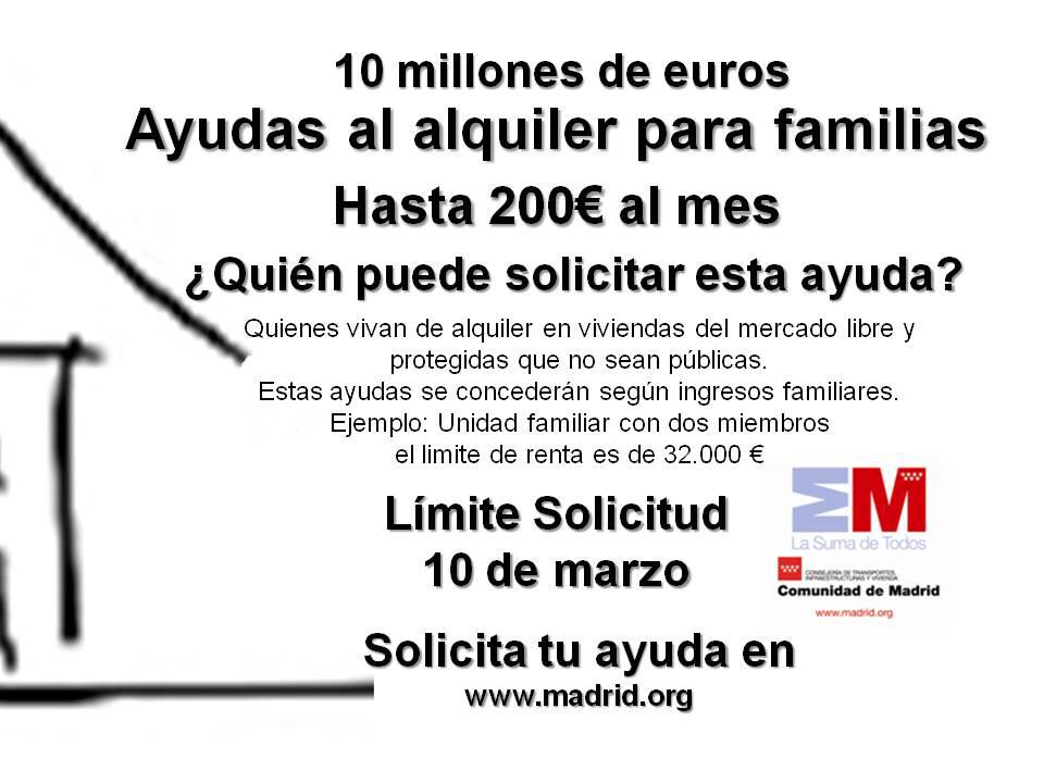 bcarabante's tweet photo. Abierto plazo hasta 10 Marzo para solicitar ayuda al alquiler d @ComunidadMadrid. Más d 4.000 familias beneficiadas http://t.co/iwfHYdIDJu