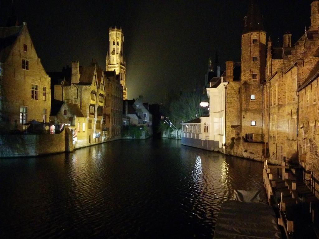 Happy Birthday me, my Buddha buddy StacyT and Ray Winstone! Watching In Bruges in Bruges 