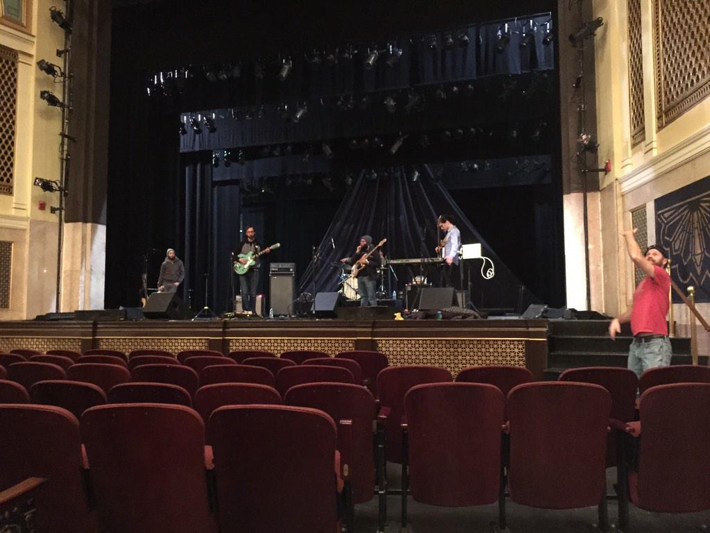 Heavy Lights sound check <a href="/WeinbergCenter/">Weinberg Center</a> for tonight's #PlaylistShowcase!