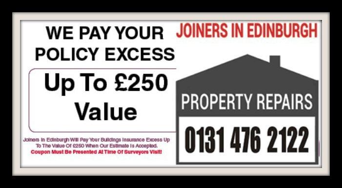 Insurance Claim? Joiners In #Edinburgh Will PAY YOUR EXCESS! joinersinedinburgh.co.uk Water- Fire Damage 0131 476 2122