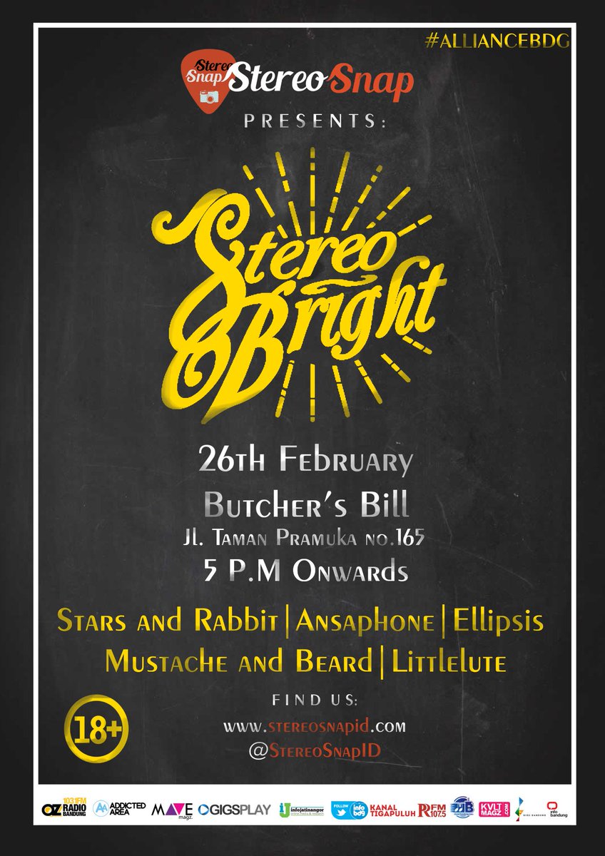 Are you 18+? Come &amp; join us on 26 feb FREE!  Stereobright at Butchers bill! More info? <a href="/StereoSnapID/">StereoSnap ID</a> #Aheadbdg