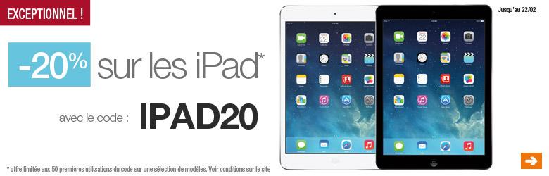 #bonplan 20% de réduc sur l'iPad  avec le code IPAD20 sur la boutique en ligne de carrefour mobs.fr/m/9x
