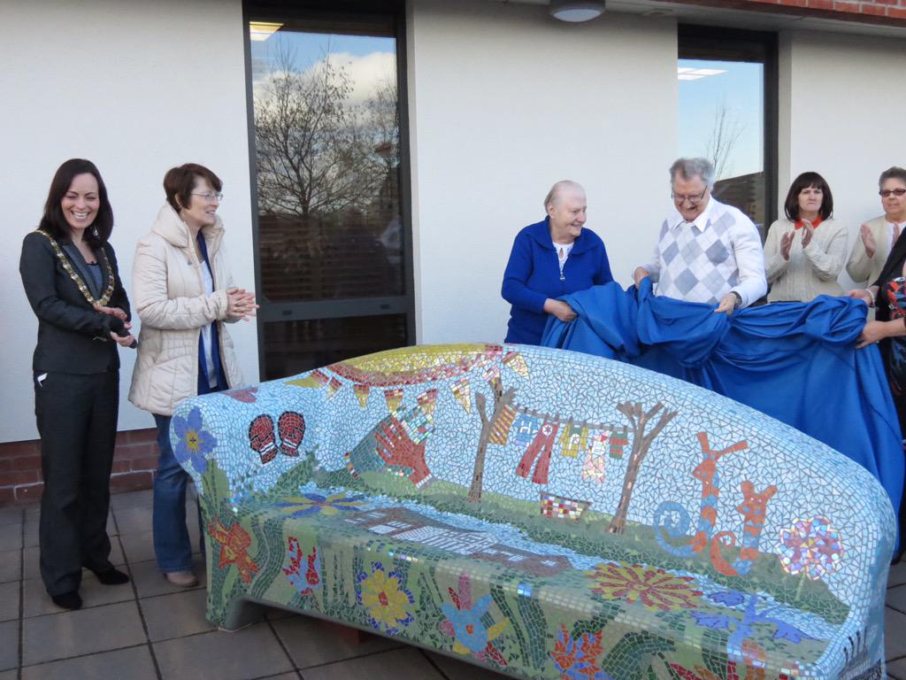 NicholaMallon's tweet photo. .@SocialSofa is launched!Beautiful in design &amp; impact #ChallengingPerceptionsOfDementia @HelmHousing @SpectrumBelfast http://t.co/Hy7SfJLtHC