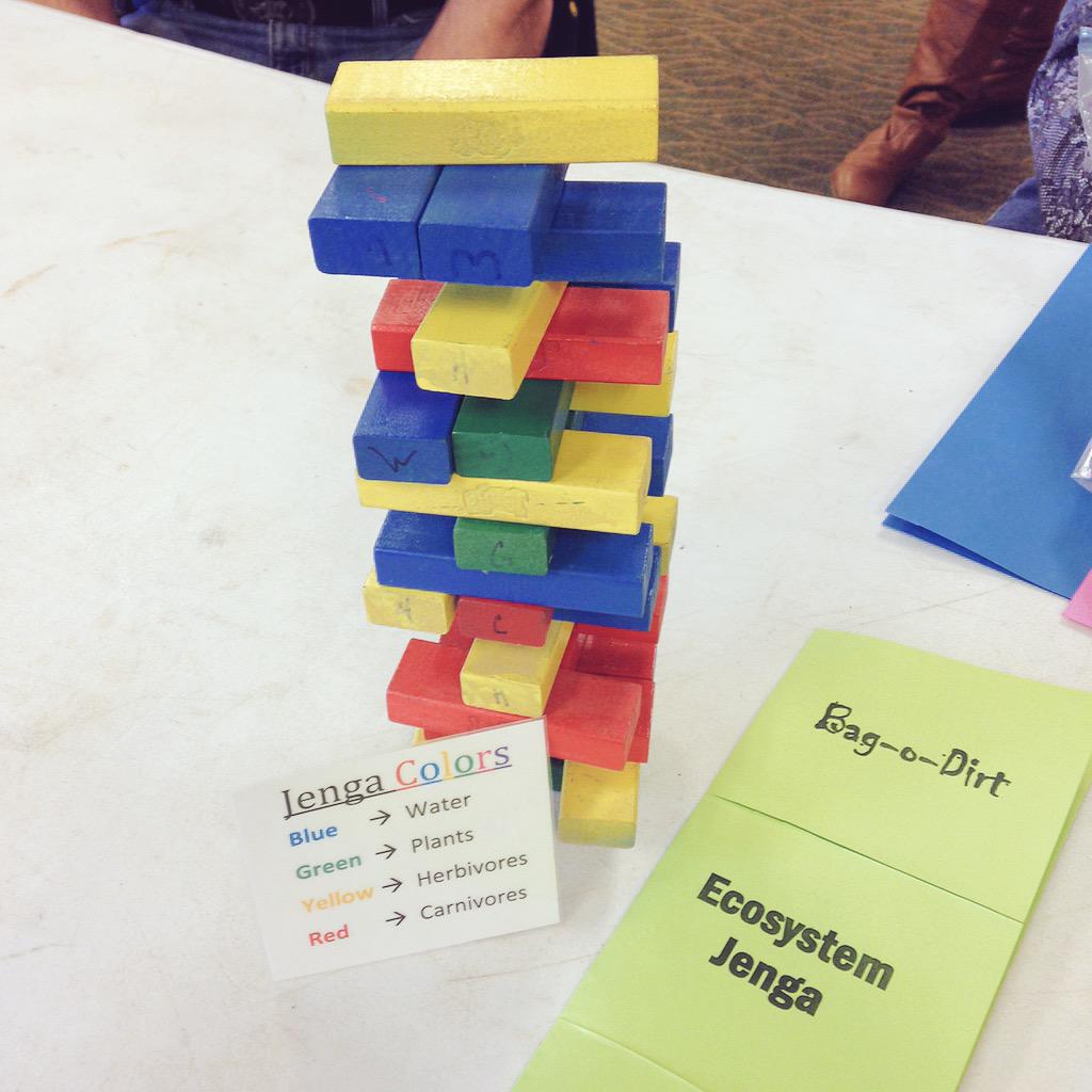 aleciacasper's tweet photo. Fragile ecosystems in ecosystem Jenga! #iseatx2015 #zooper! http://t.co/xXkP41edDb