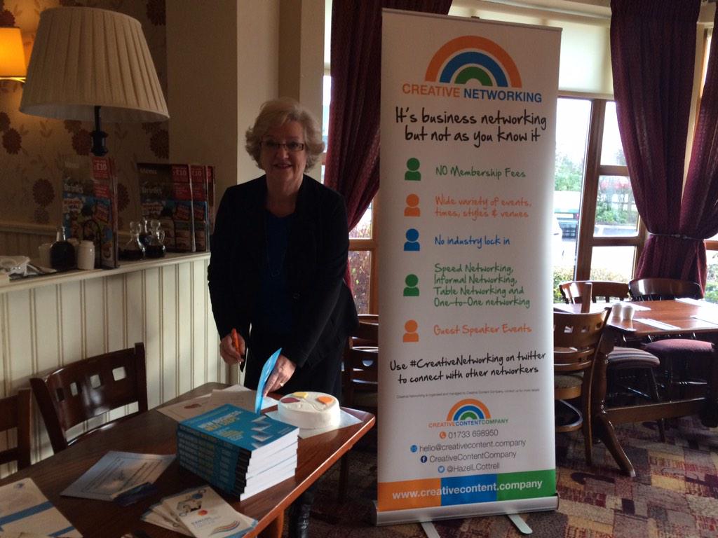 AnnHawkins's tweet image. RT @HazelLCottrell: Got @AnnHawkins to sign @Peter_Chamber #NBNSBook at #creativenetworking &amp;amp; delivered with cake