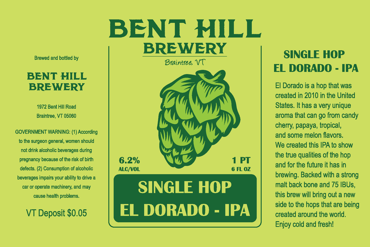 Correction on the El dorado label #vtbeer #Eldoradohops