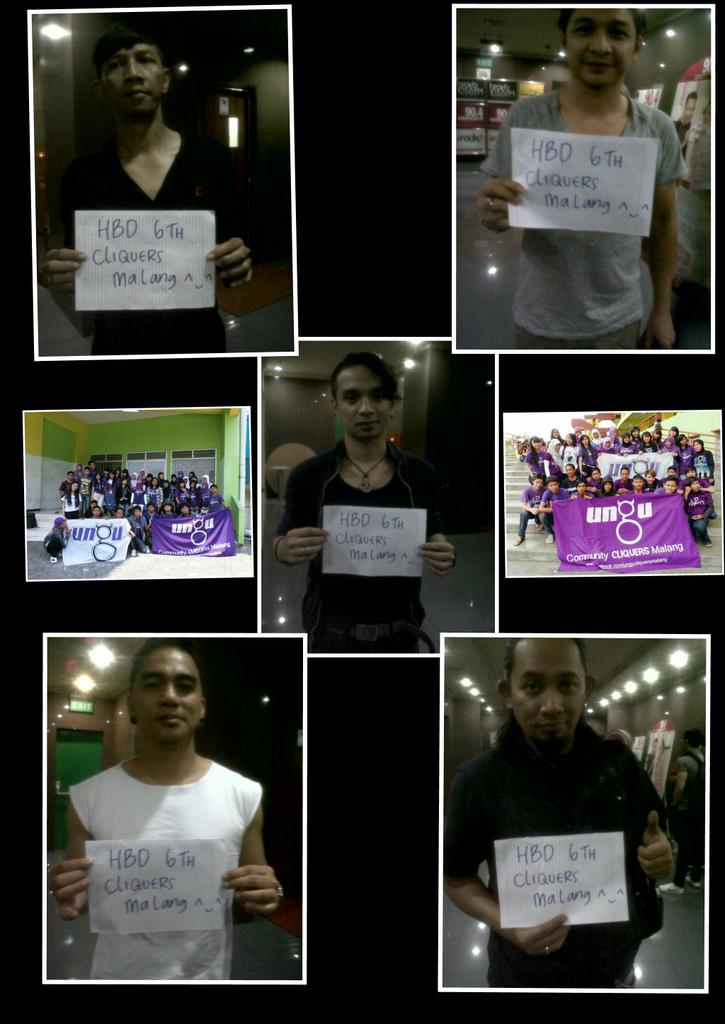 Cliquers Malang Day #6thAnniversaryCCM , thankyou <a href="/UNGU_Tweet/">UNGU Official Tweet</a> <a href="/enda_zara/">Enda Ungu</a> <a href="/Makki_Parikesit/">Makki Omar Parikesit</a> <a href="/oncy_8/">oncy '8'</a> @Pasha_SPS1 #Rowman